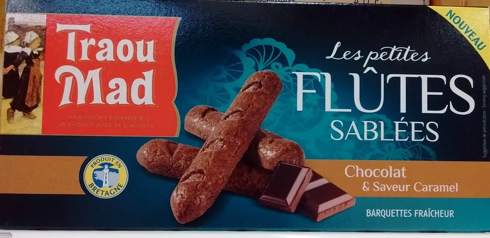 Les petites Flûtes Sablées Chocolat & Saveur Caramel