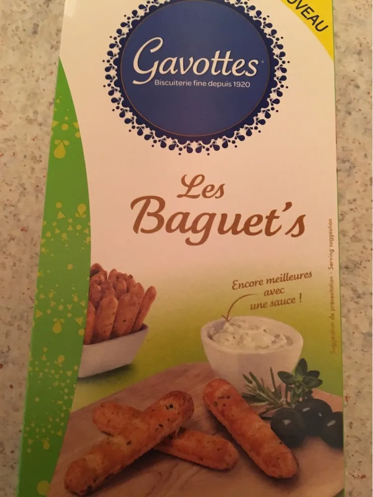 Gavottes Les Baguet's Biscuits apéritif olives & herbes de ... 125 g