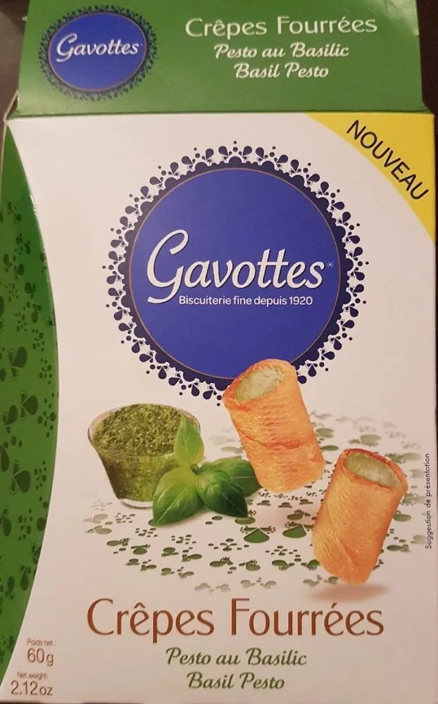 Crêpes fourrées Pesto au Basilic