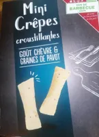 Mini crêpes goût chèvre et graine de pavot