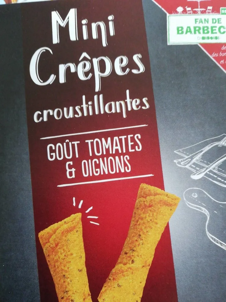 Mini crêpes croustillantes goût tomate oignon