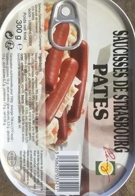Saucisses de Strasbourg et Pâtes