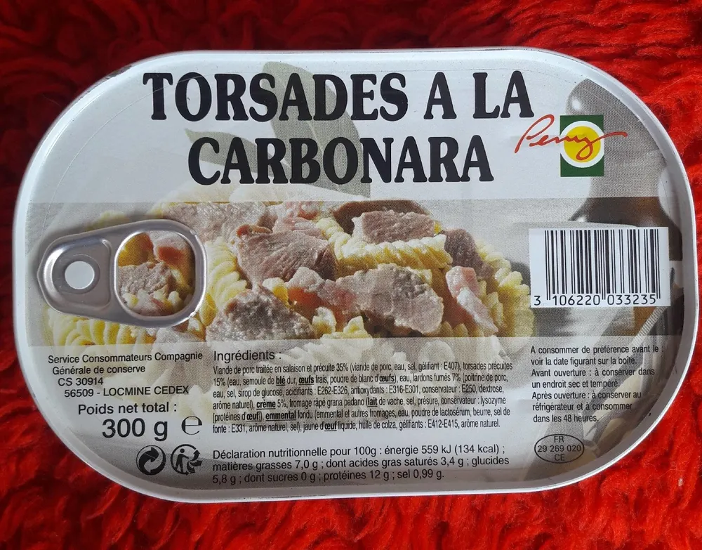 Torsades à la carbonara