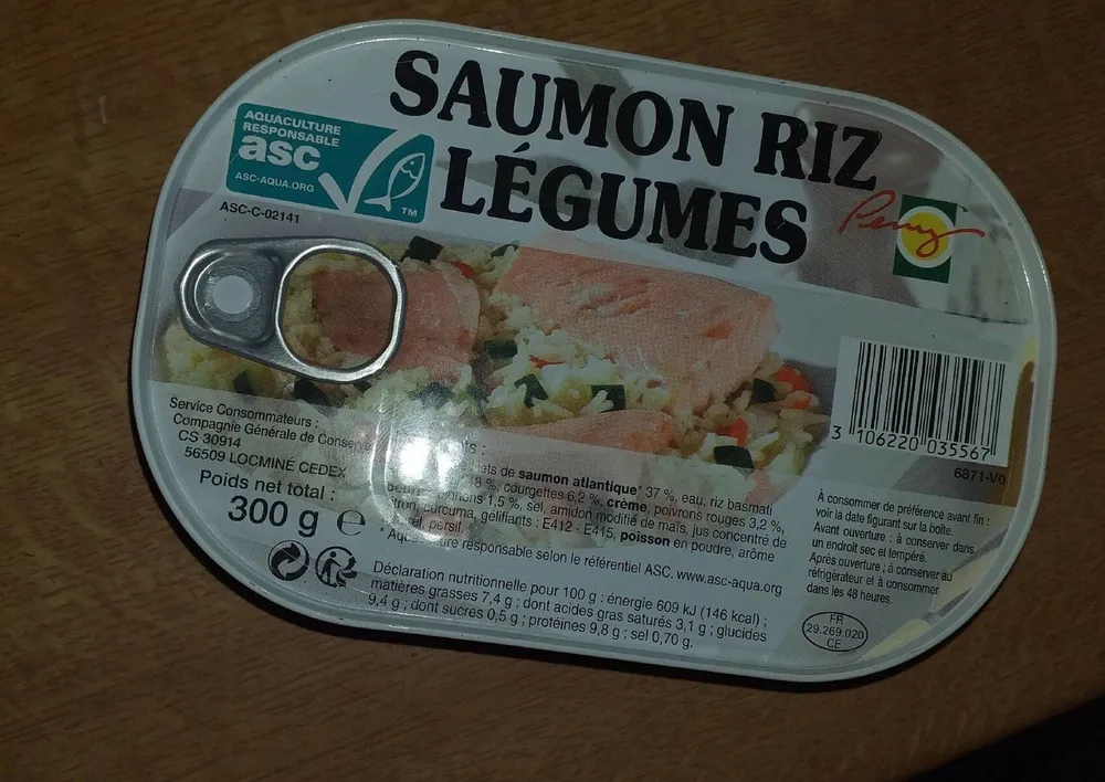 SAUMON RIZ LÉGUMES