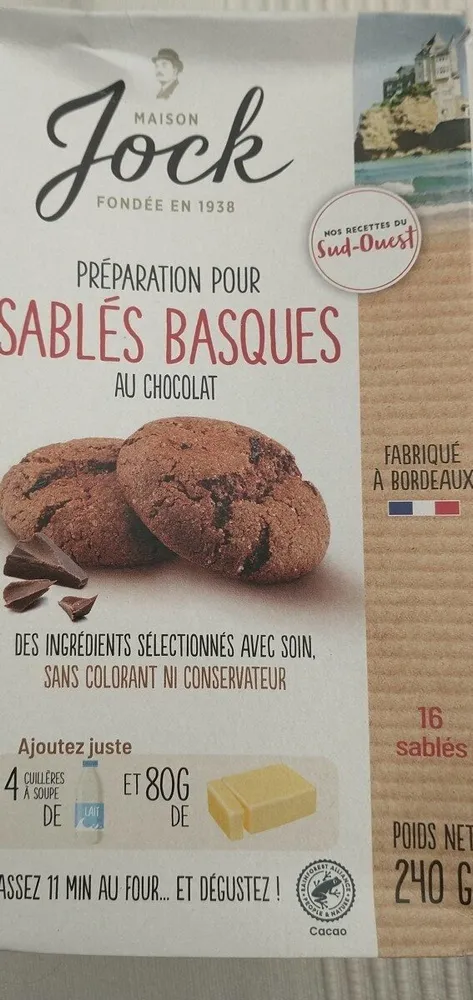 Préparation pour sablés basques au chocolat