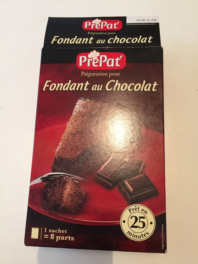 Préparation pour Fondant au Chocolat