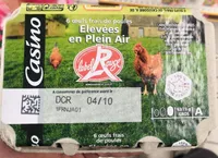 6 oeufs frais élevés en plein air