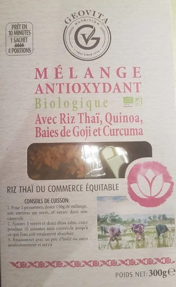 Mélange antioxydant biologique