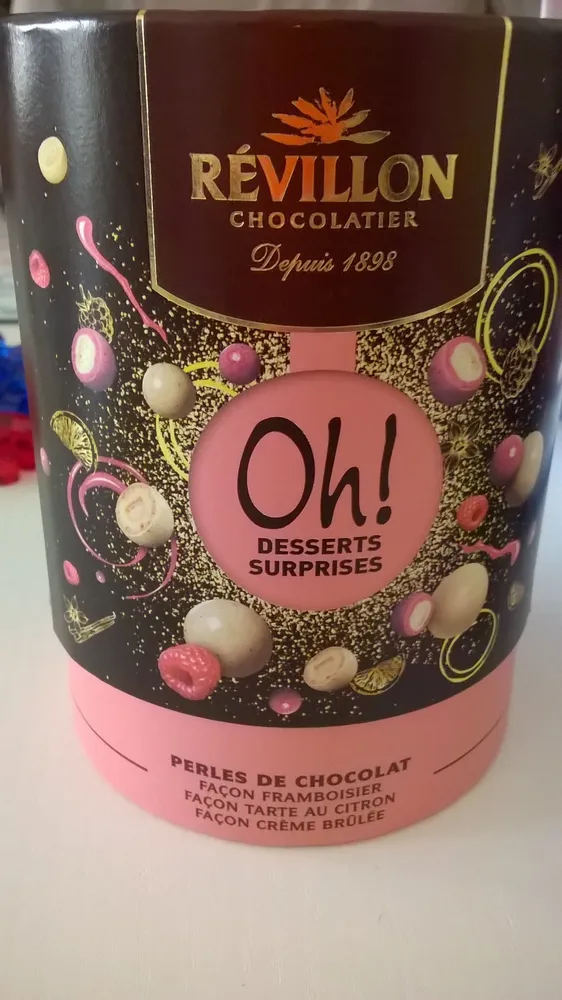 Oh ! Desserts surprises Perles de Chocolat (façon Framboisier, façon Tarte au Citron, façon Crème brulée)