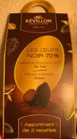 Les oeufs noir 70% ganache chocolat noir
