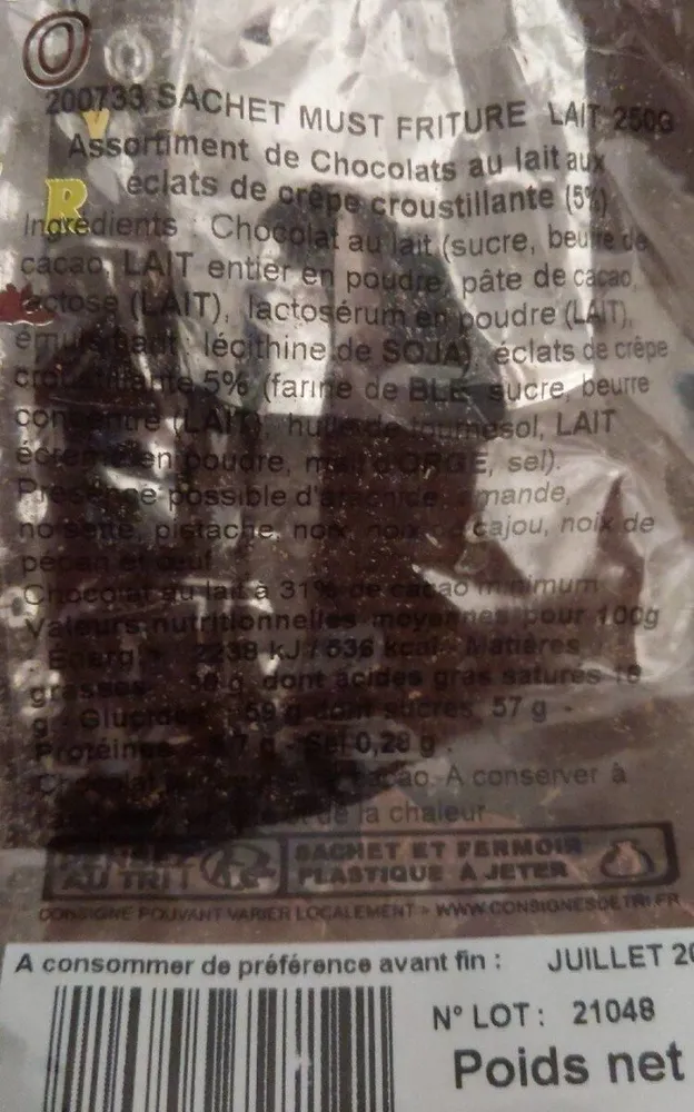 Friture Réveillon chocolat