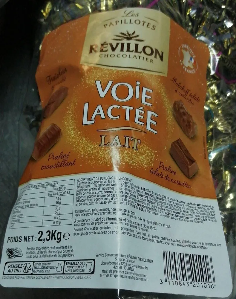 Papillotes voie lactée lait