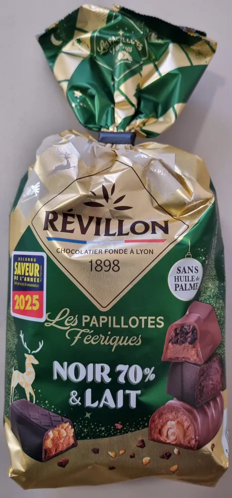 Les Papillotes Féeriques Noir 70% & Lait