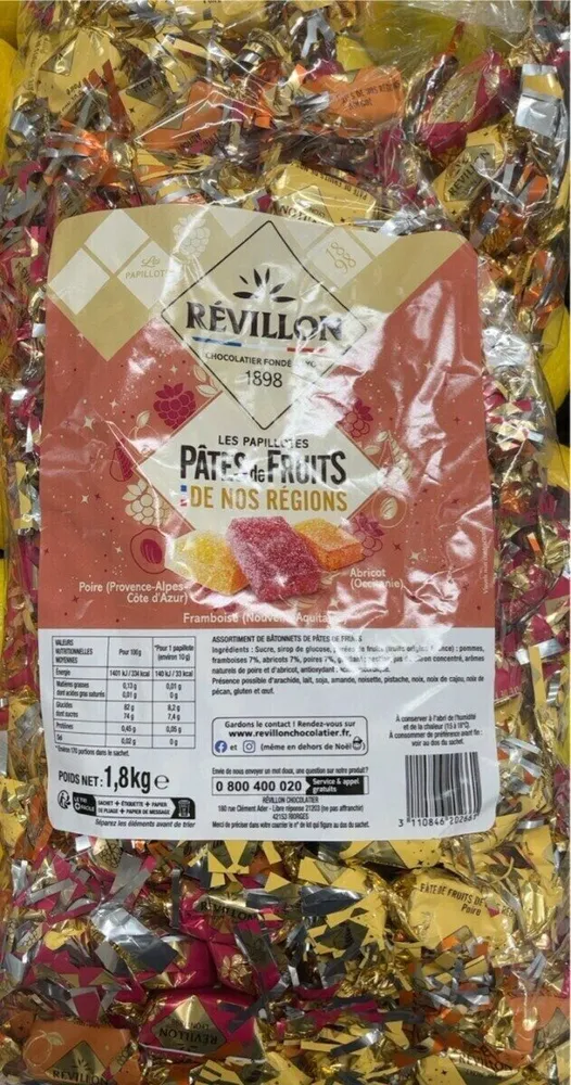Les papillotes pâtes de fruits