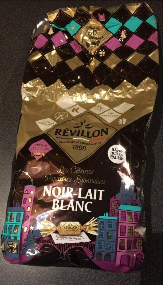 Papillotes noir-lait blanc