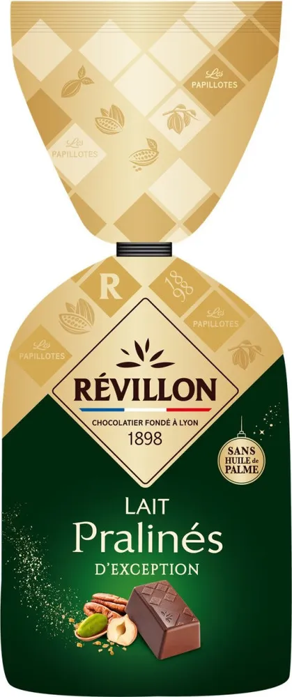 Papillotes Chocolat Lait et Praliné d'Exception