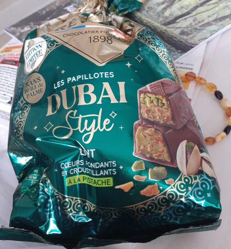 LES PAPILLOTES DUBAI Style LAIT CŒURS FONDANTS ET CROUSTILLANTS À LA PISTACHE