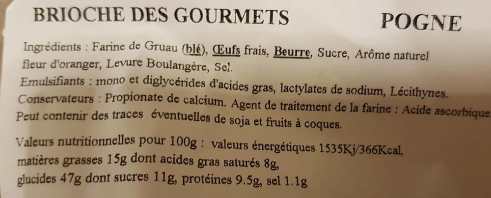 Brioche pogne