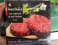 4 haches aux oignons et aux herbes