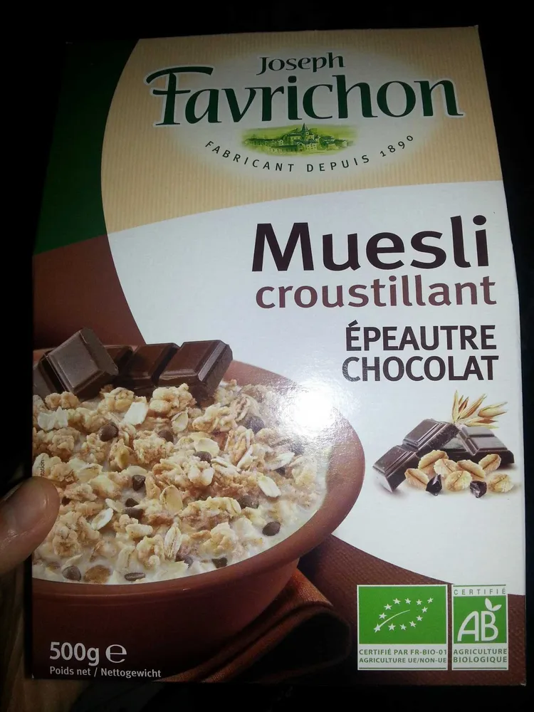 Muesli croustillant Epeautre Chocolat