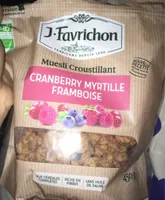 Muesli cranberry myrtille framboise