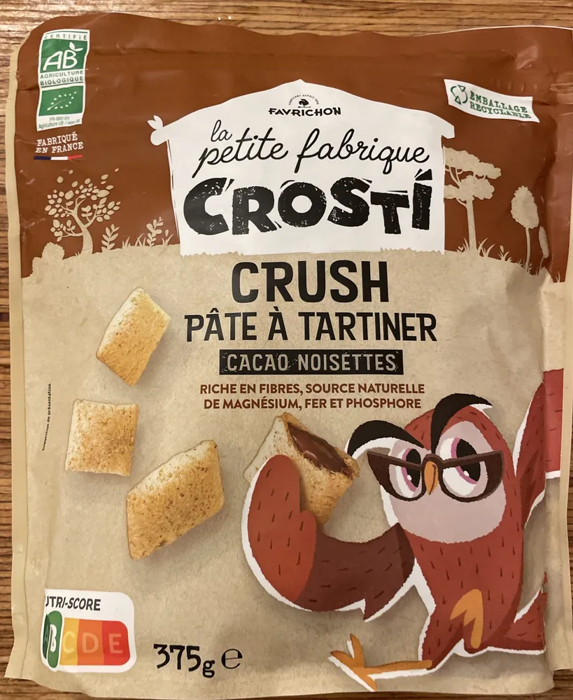 Céréales Crush pâte à tartiner