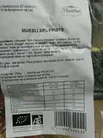 Muesli 30% fruits bio
