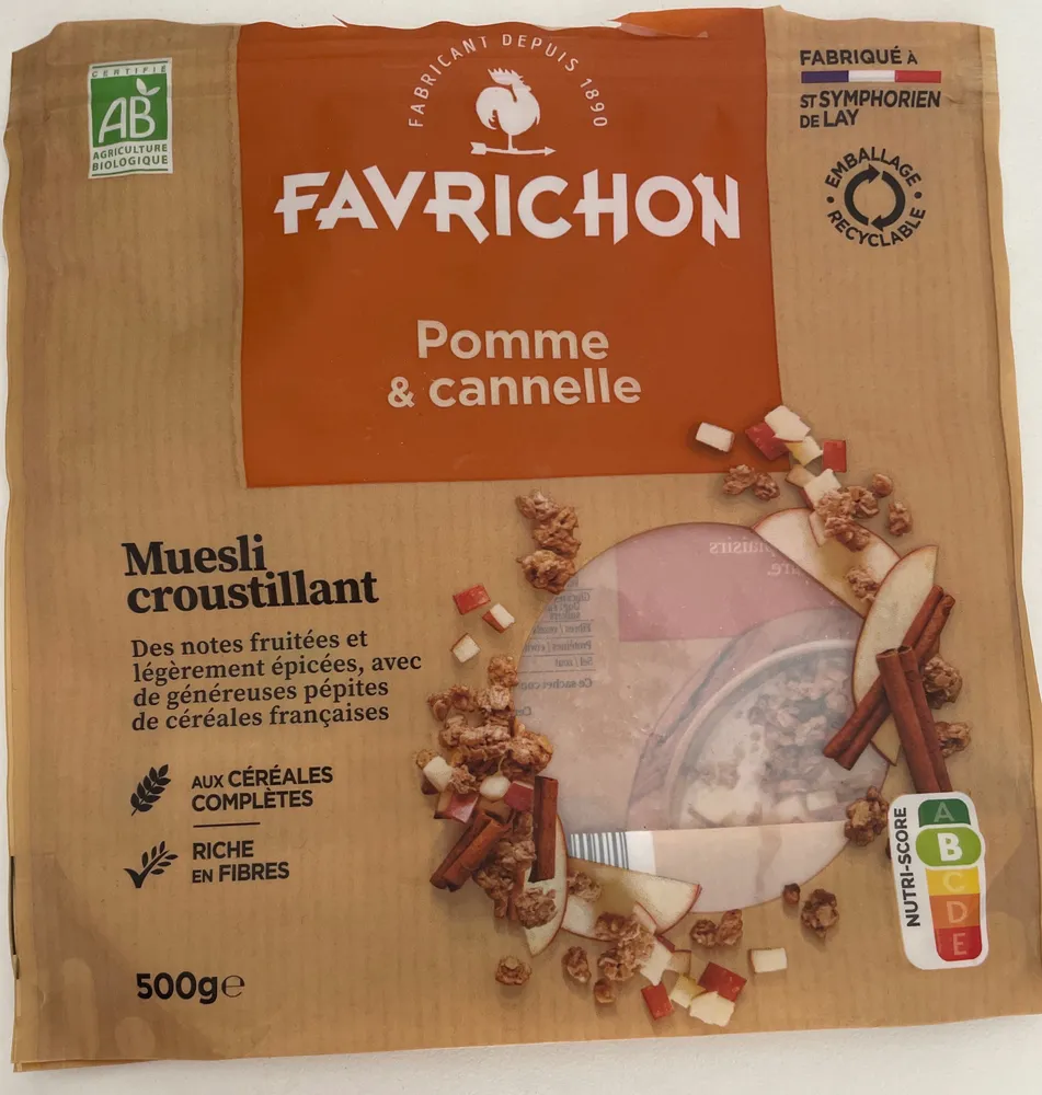 Muesli croustillant pomme et cannelle