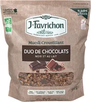 Muesli croustillant - duo de chocolats