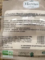 Muesli lin et courge