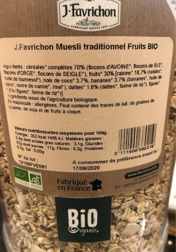 Muesli Traditionnel