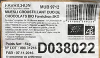 Muesli croustillant duo de chocolats bio Favrichon