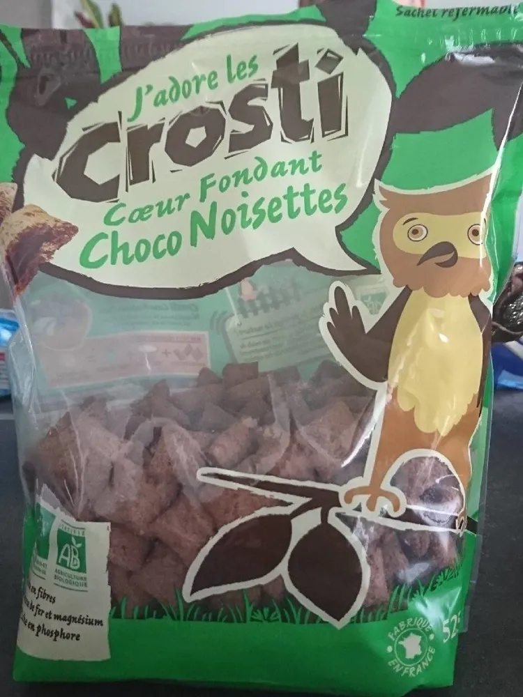 Crostie cœur fondant choco noisettes