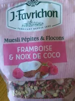 Muesli Pépites et Flocons a la framboise et noix de coco