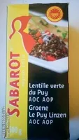 Lentille verte du Puy AOC AOP
