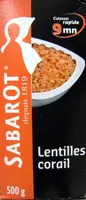 Sabarot Lentille Corail Chaperon Rouge 500 Gr
