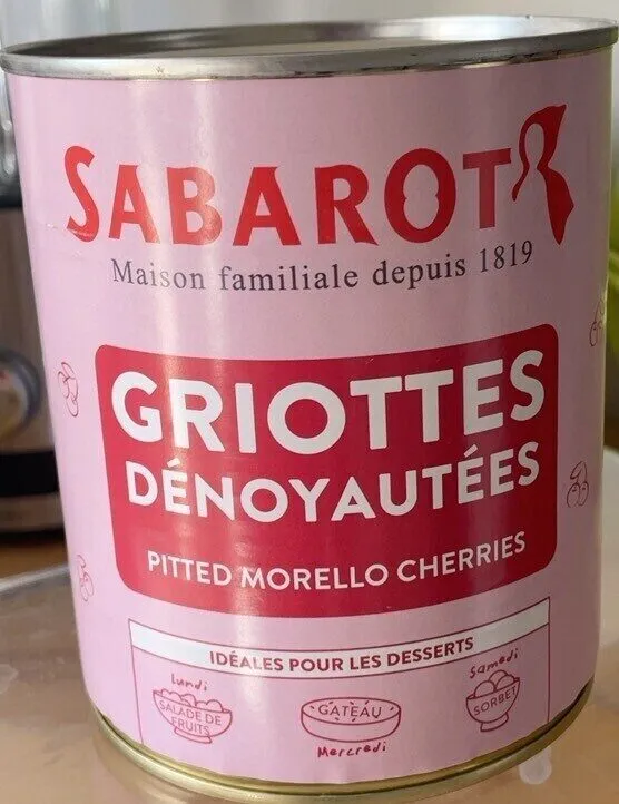 Griottes dénoyautées