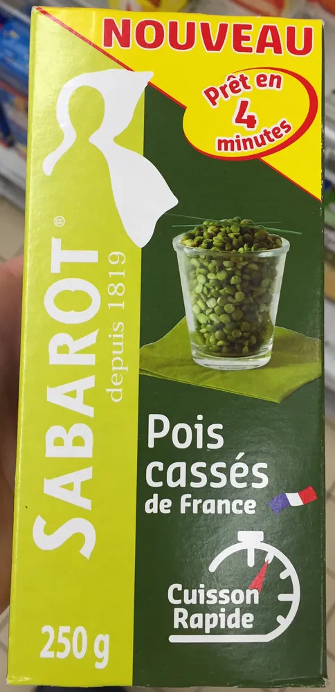 Pois cassés de France cuisson Rapide