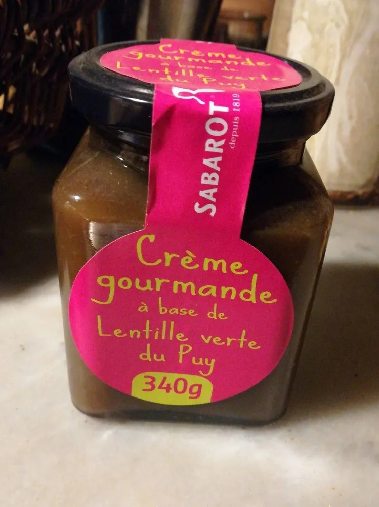 Crème gourmande à base de lentille verte du Puy