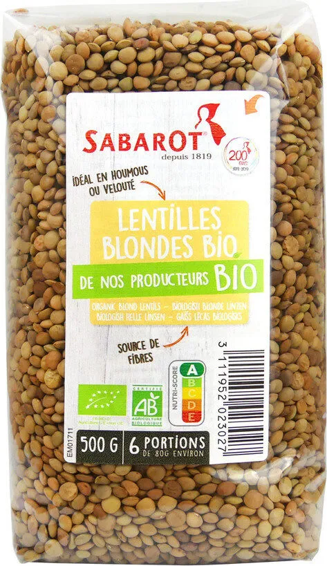 Lentilles blondes bio