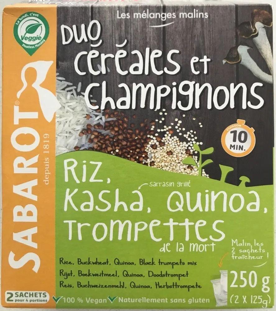 Duo céréales et champignons