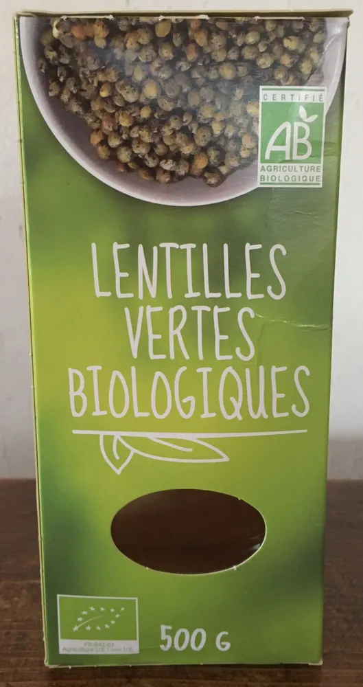 Lentilles vertes biologiques