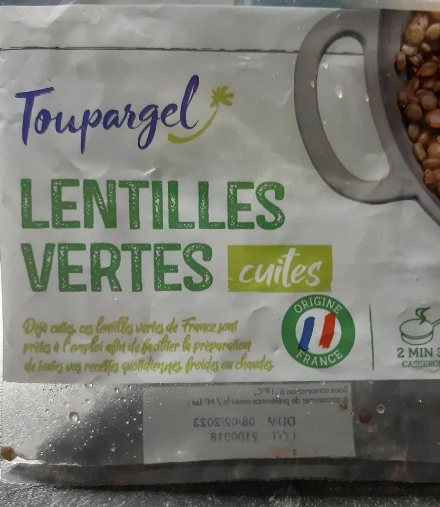 Lentilles vertes cuites
