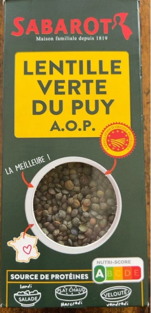 Lentille verte du Puy A.O.P