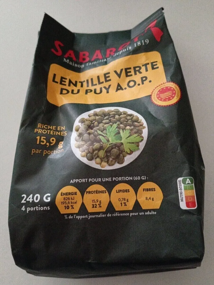 Lentilles vertes du Puy AOP