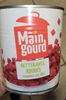 Betteraves rouges coupées en dés