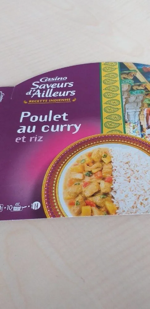 Poulet au curry et son riz