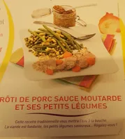 Rôti de porc sauce moutarde et ses petits légumes