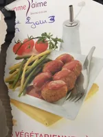 Boulettes végétariennes a la provençale et duo de haricots