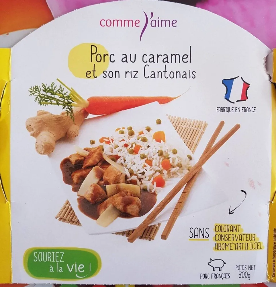 Porc au caramel et son riz Cantonais
